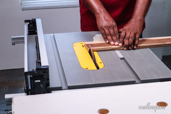 crosscut to square the short edge