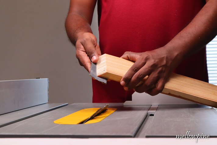 sanding the bevel edge to smooth it