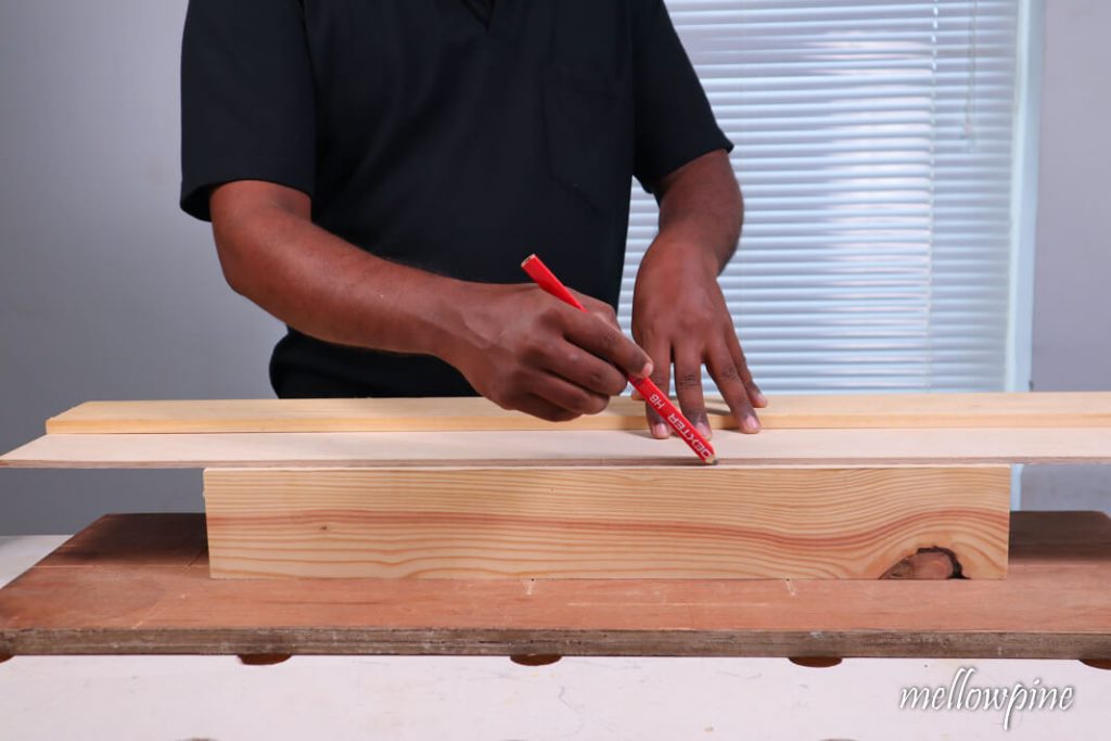 Drawing a line using a straight edge