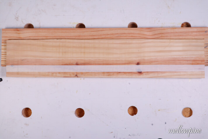 Masking tape on board