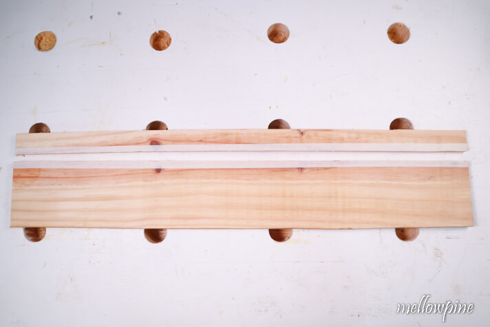 Narrow board after ripping into two