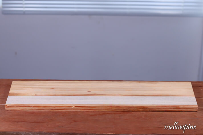 Masking tape on wood