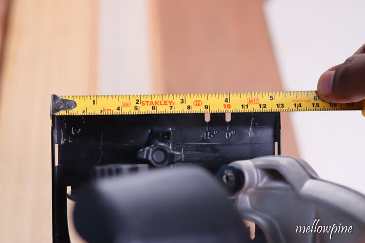 Offset measuring on saw