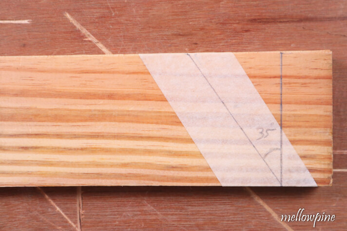  35-degree angle made