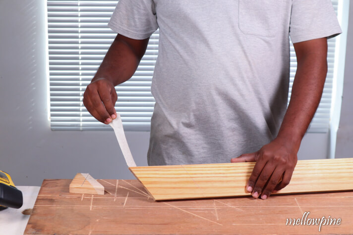 removing masking tape 