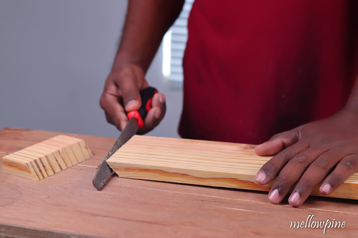 Finishing touches using a rasp
