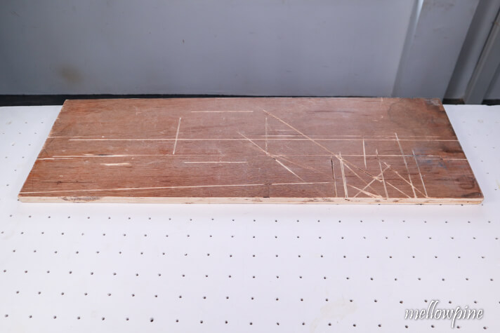 Sacrificial sheet on the work table
