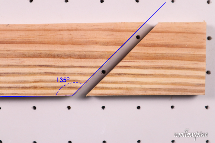 Greater than 90° Miter Cut completed with circular saw
