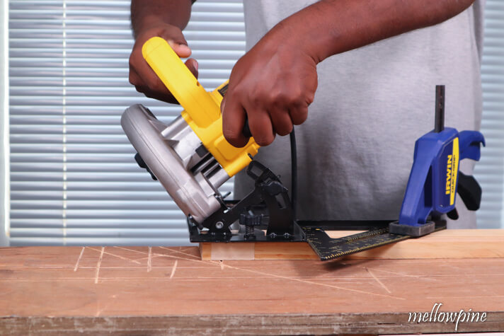 making the bevel cut 