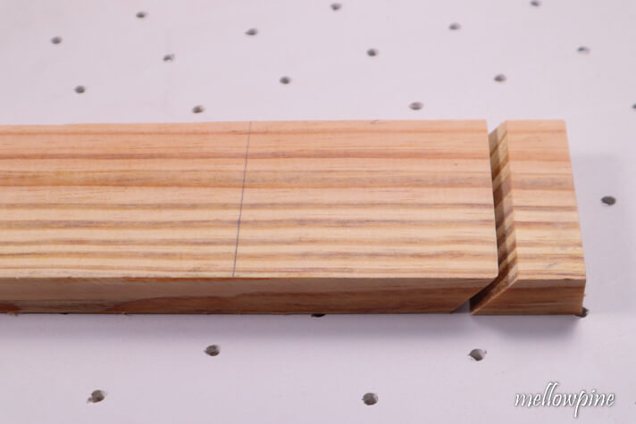 Bevel cut with angle less than 45° completed