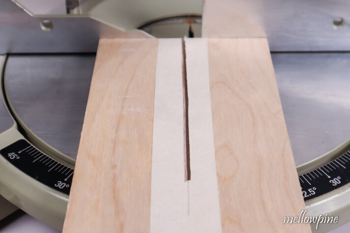 making the 45 degree cut