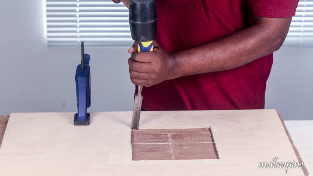 Cleaning using chisel and hammer