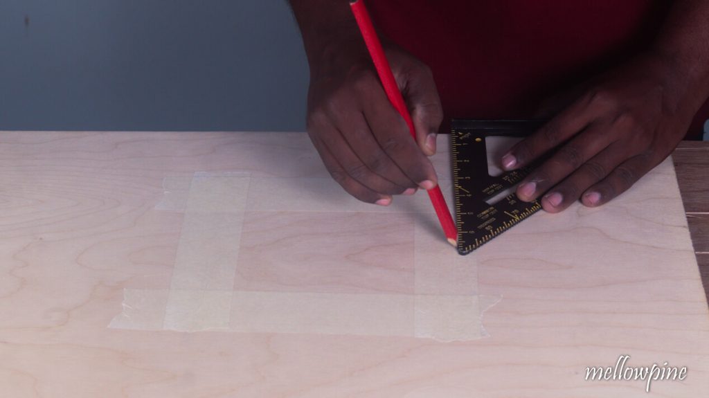 Drawing cut lines on wood