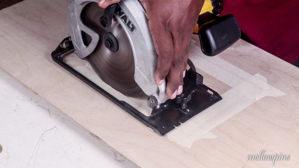 Plunge the saw into the wood