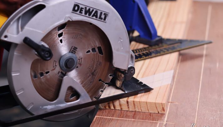 Cutting at 45 degree with the circular saw