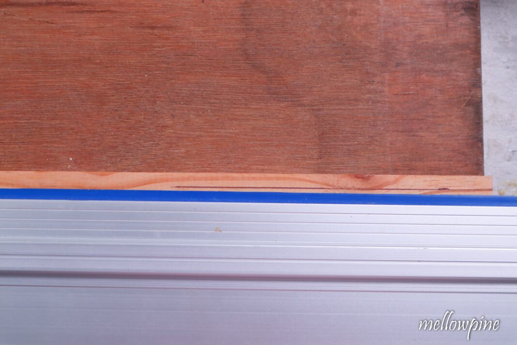 Mark the line of cut using pencil track of accu-cut