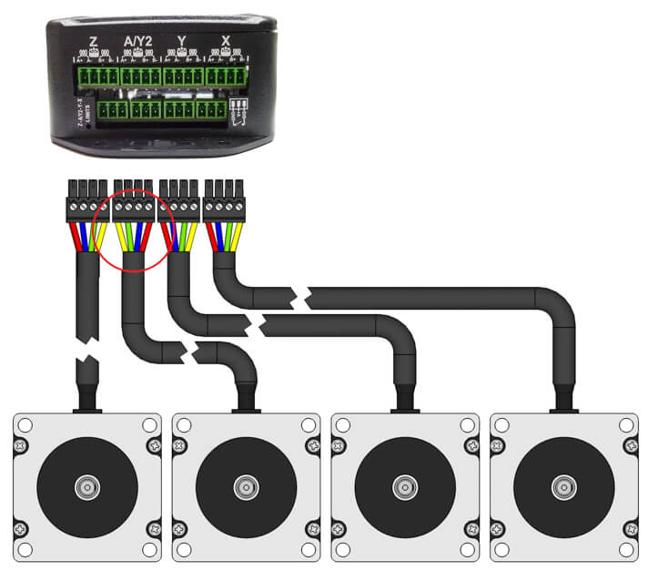xPRO v5 stepper motor connections