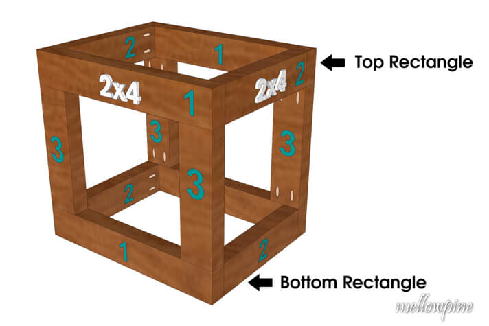 plan for the box frame (without dimensions)