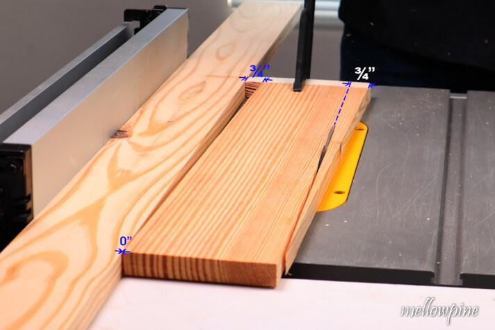 Taper cutting on the table saw