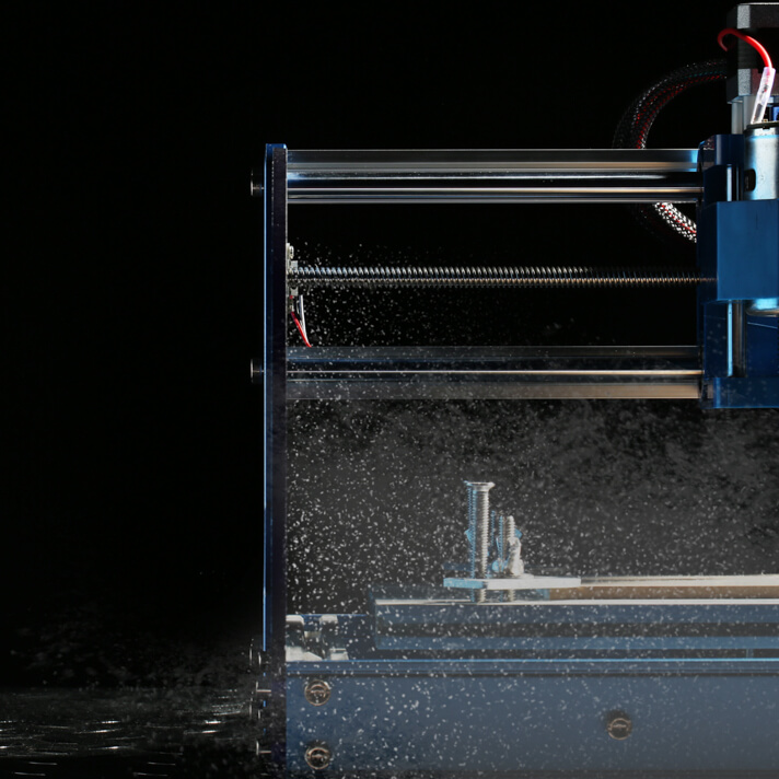 Baffles stopping dust on Genmitsu 3018-PROVER CNC Router