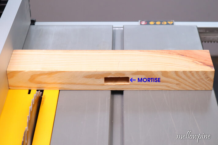 mortise cutting complete