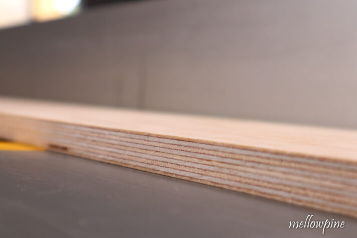 plywood flat on the table saw surface