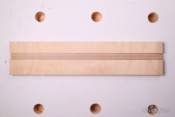 multiple cuts made for making the groove