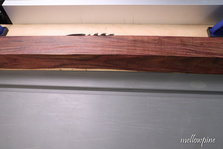 setting the blade height of the table saw