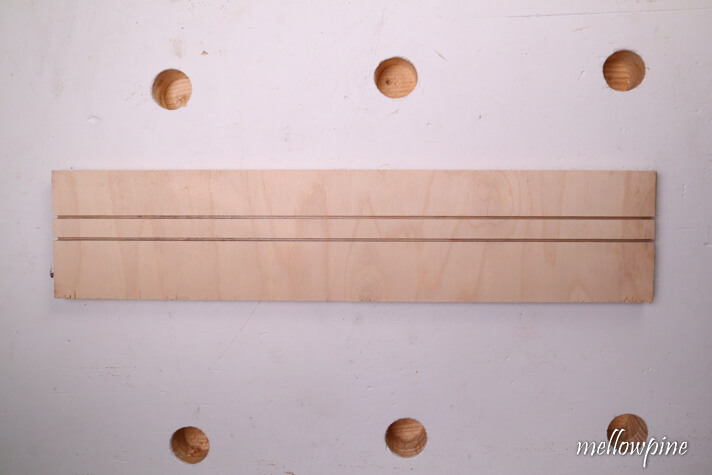 two cuts made for a groove