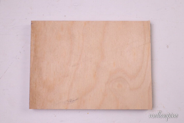 plywood block cut to the right dimensions for push block