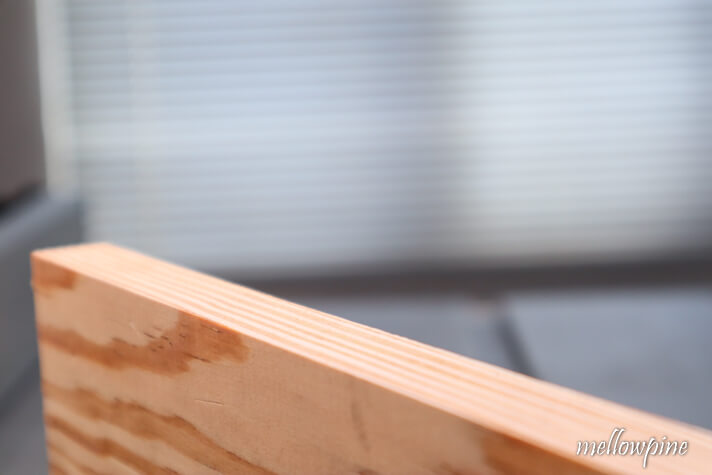 Wood cut using the sharpened table saw blade