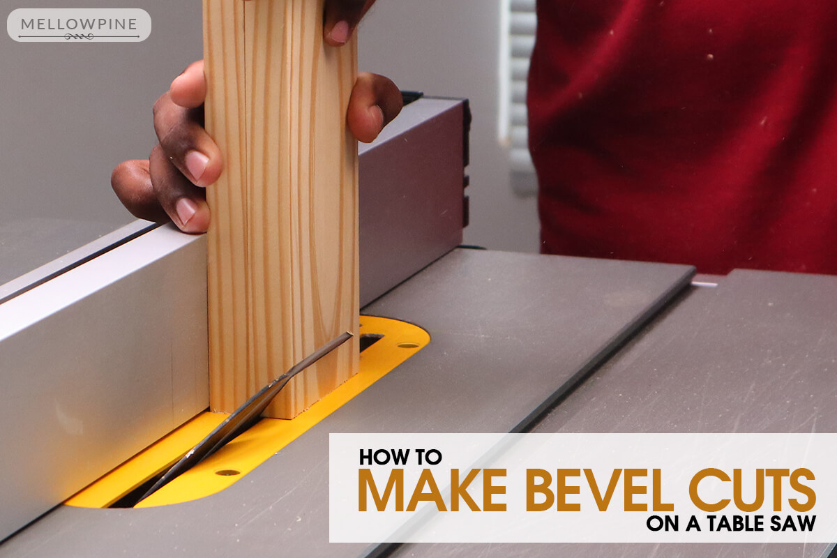 making bevel cut on table saw