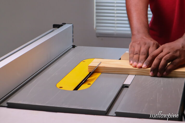 bevel cutting using table saw (less than 45 degrees)