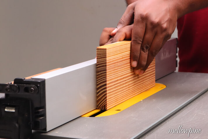 cutting the tongue on the table saw