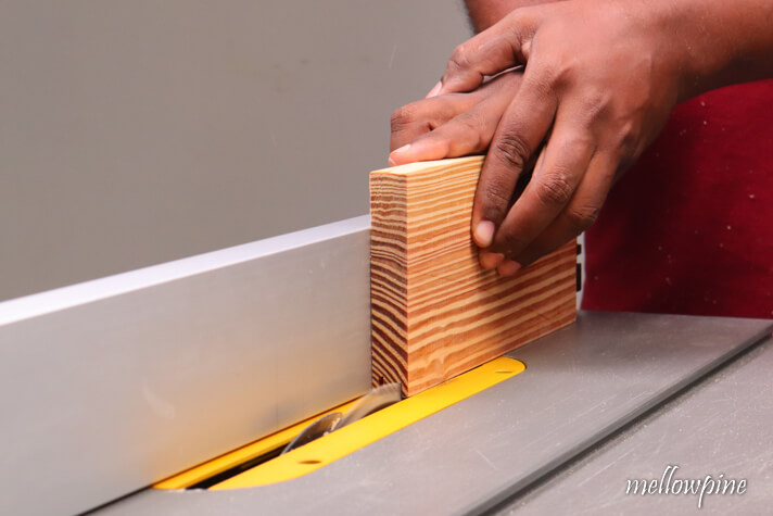 flipping the wood and cutting the tongue