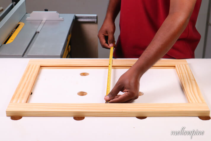 inside dimensions of the frame of the shaker door