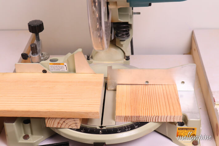 wide board cut using the miter saw