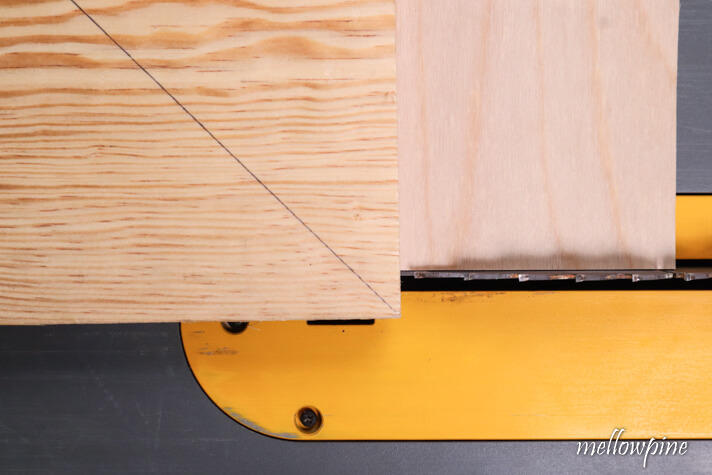 wooden board ready for cutting into a circle