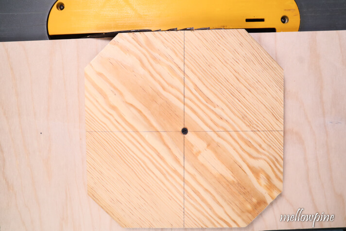 wooden board turned into an octagon