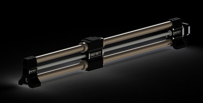 Ball screw and cylindrical shaft linear guide in Woodworker