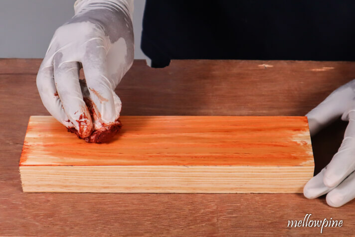 staining the wood