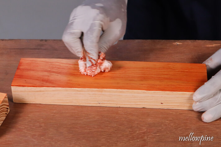 staining wood