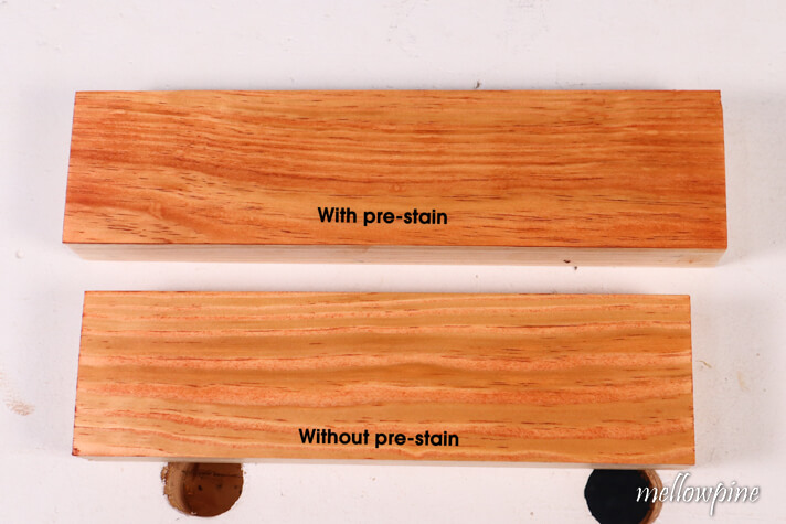 wood staining with pre-stain vs without pre-stain