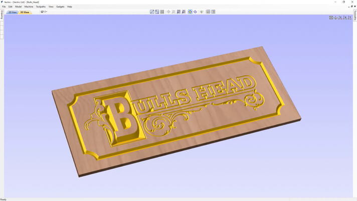 Vectric VCarve software window