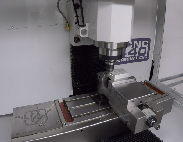 Tormach PCNC 440 cutting area
