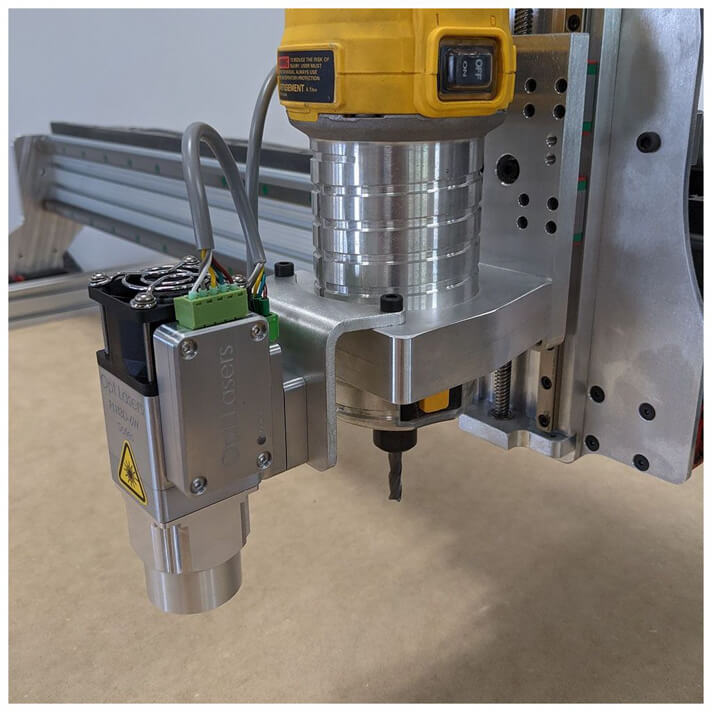 Laser module from Opt Lasers Grav on the New-Carve CNC router