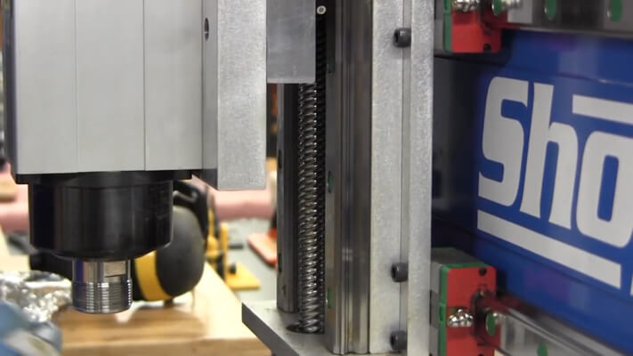 Ball screw drive in Z-axis of ShopSabre 23