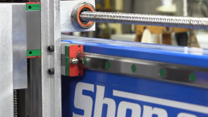 Linear rails with wiper blocks in ShopSabre 23