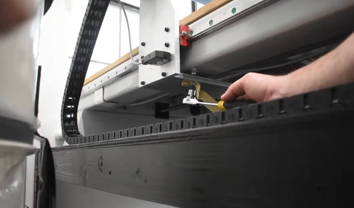 Removing holding nuts from ShopSaber 23