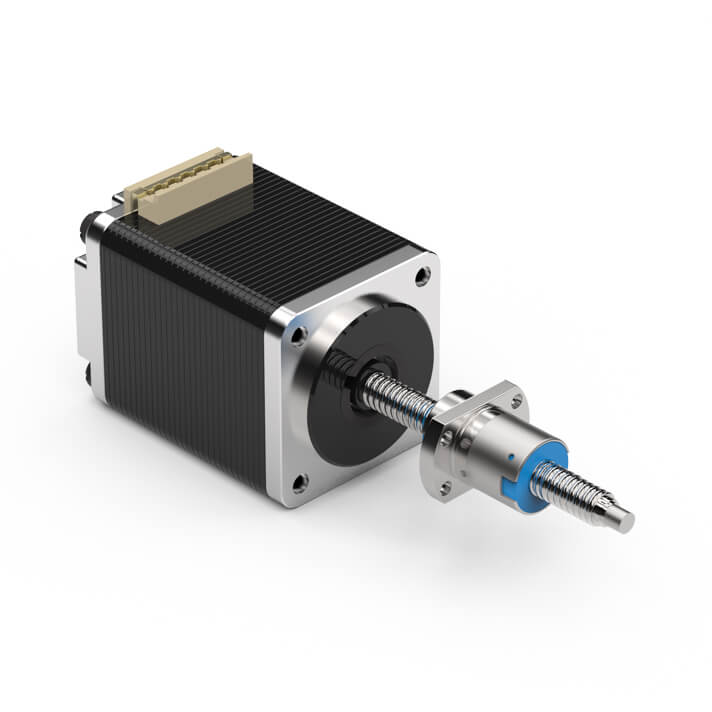Stepper motor with ball screw